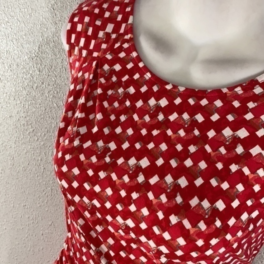 NIC+ZOE Red Printed Sleeveless Sheath Dress - Picture 10 of 12